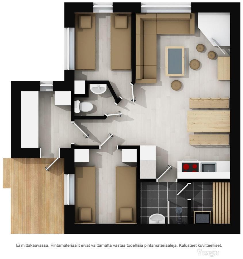 Apartmán Levin Keskusta, Levin Kalle A2 Exteriér fotografie